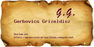 Gerbovics Grizeldisz névjegykártya